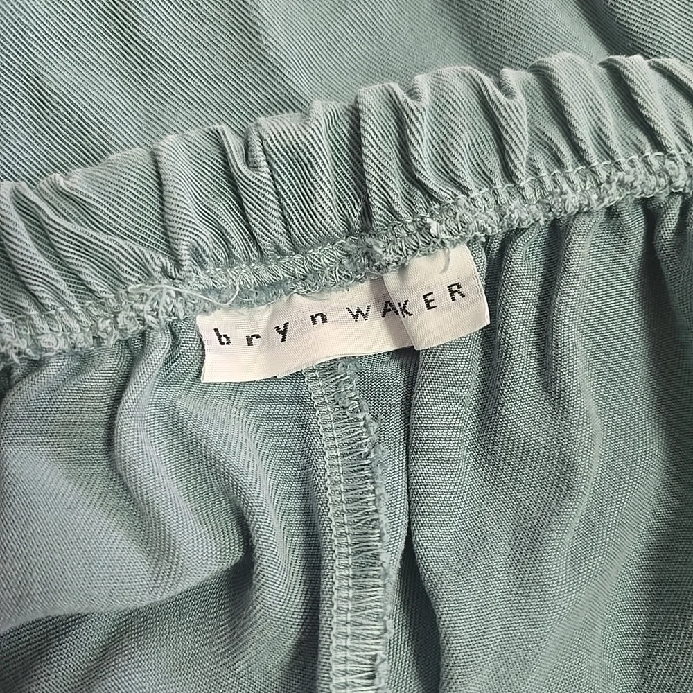 Bryn Walker Pants Womens Size‎ Small Green Blue Elastic Waist Casual Made USA